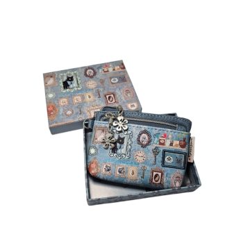 Portfel S z brelokiem Cats niebieski