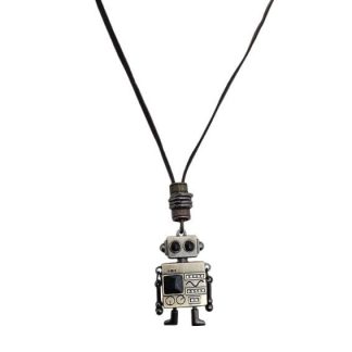 Długi wisior na rzemyku Robot