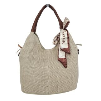 Torebka na ramię worek Daily Scarf beżowa