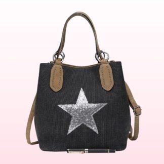 Torebka na ramię i do ręki Canvas Star czarna