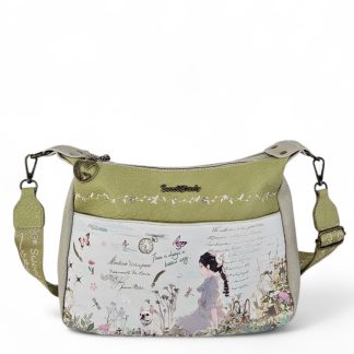 Torebka listonoszka 2 paski Forever pistacjowa