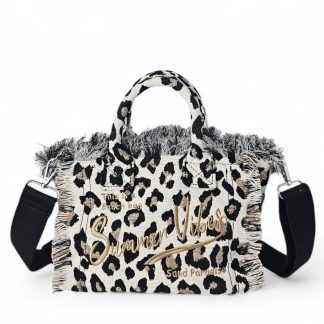 Torebka na ramię i do ręki Leopard Midi