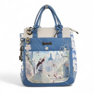 Torebko-plecak z brelokiem Forever błękitny