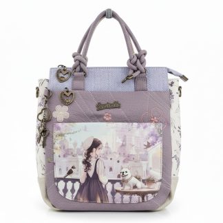 Torebko-plecak z brelokiem Forever lawendowy