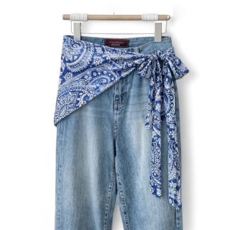 Chusta apaszka na biodra niebieska