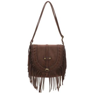Torebka na ramię Fringe Boho Bag brązowa